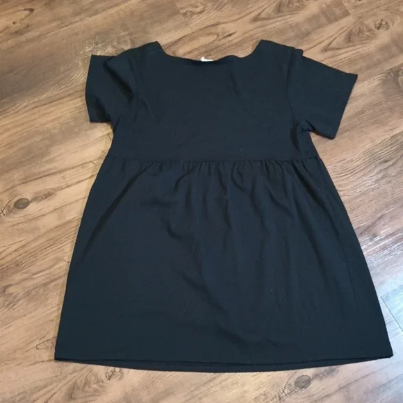 La Blanca Beachwear Mini Black Anchor Coastal Baby Doll Dress A26 - Picture 4 of 6